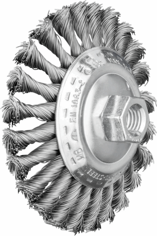 brosse conique 100x13/M14 KBG fil 0.50 torsadées acier