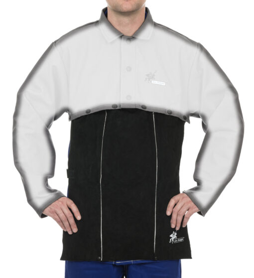 Tablier Arc Knight® cuir croûte noir clipsable sur bolero