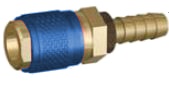 raccord rapide + douille diamètre 6 bleu