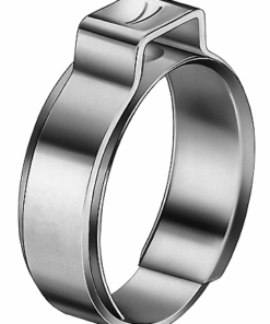Collier à 1 oreille inox avec bague inox diamètre 12.8mm