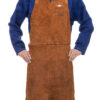 Tablier Lava Brown en cuir croûte bovin