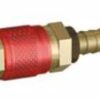 Raccord rapide + douille diamètre 6 rouge
