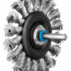 brosse plate sur tige 70x12/6  fil inox 0.50 torsadées