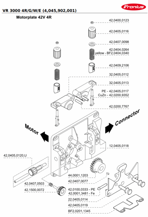 axe de galet dévidoir VR5000