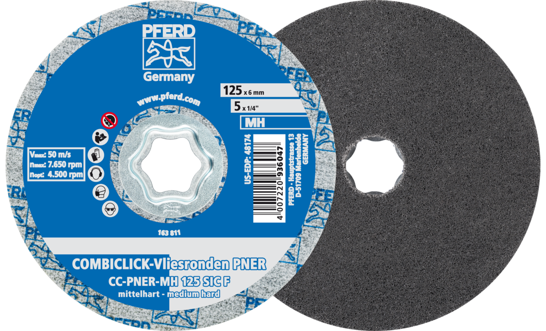 disque combiclick non tissé PNER tendre CC-PNER W 125 CF