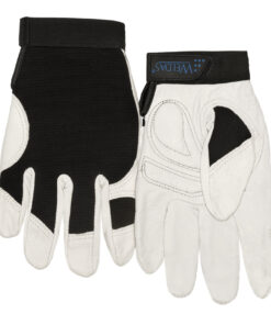 Gant de maîtrise T9 , coupé  et  cousu, en cuir de chèvre naturel et tissus