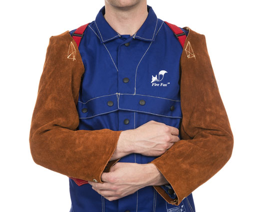 manchettes de soudage en cuir de vachette fendu Lava Brown520 gr./m2 (la paire),