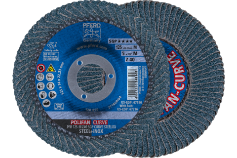 Disque à lamelle 125 ZR 40 SGP CURVE M angle