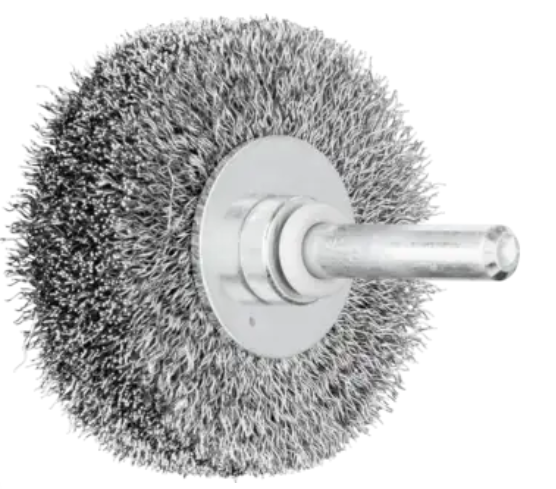 brosse plate sur tige 50x15/6 fil acier 0.20