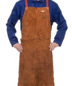 Tablier Lava Brown en cuir croûte bovin