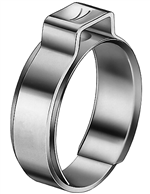 collier à 1 oreille inox avec bague inox diamètre  9.5mm