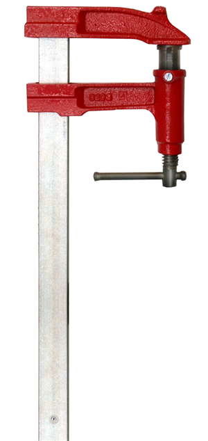 Serre joint à pompe zingué longueur 400mm saillie 120mm rail 35x9mm