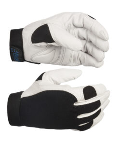 Gant de maîtrise T10 , coupé  et  cousu, en cuir de chèvre naturel et tissus