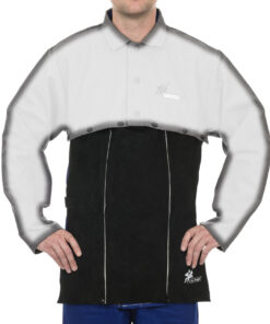 Tablier Arc Knight® cuir croûte noir clipsable sur bolero