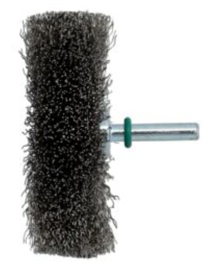 brosse plate sur tige 80x20/6 fil inox 0.30
