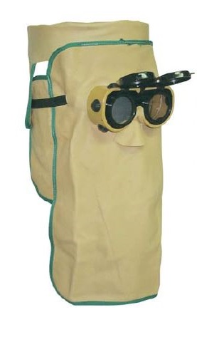 cagoule en cuir fleur bovin adhérant au visage, excellente protection du visage