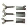 jeu de Semelles (x3) et Vis Inox (x3) pour clamp acier ø 2 à 5 de centrage exté