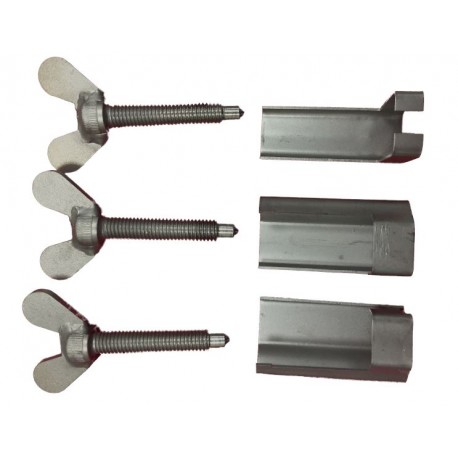 jeu de Semelles (x3) et Vis Inox (x3) pour clamp acier ø 2 à 5 de centrage exté