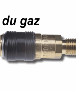 ½ racormatic Femelle gaz neutre sortie 1/4 male calibré 20 l/mn