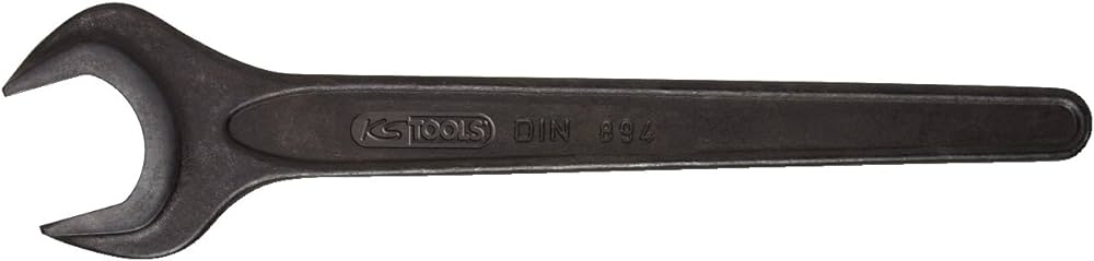 Clé à fourches simple brunie, 46 mm