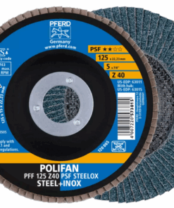 Disque à lamelle plat 125 ZR 40 Inox/Acier PF