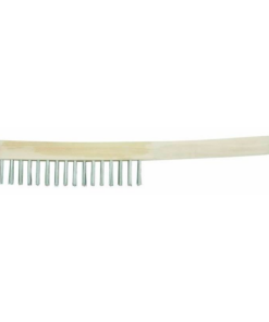 Brosse INOX 4 rangs manche en bois