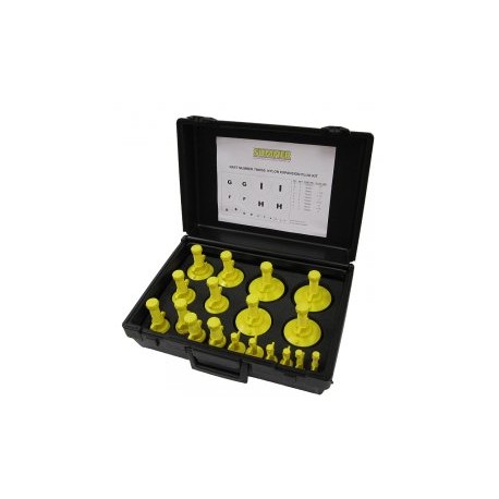 mallette d'inertage bouchon nylon 18 pièces 19 à 102 mm